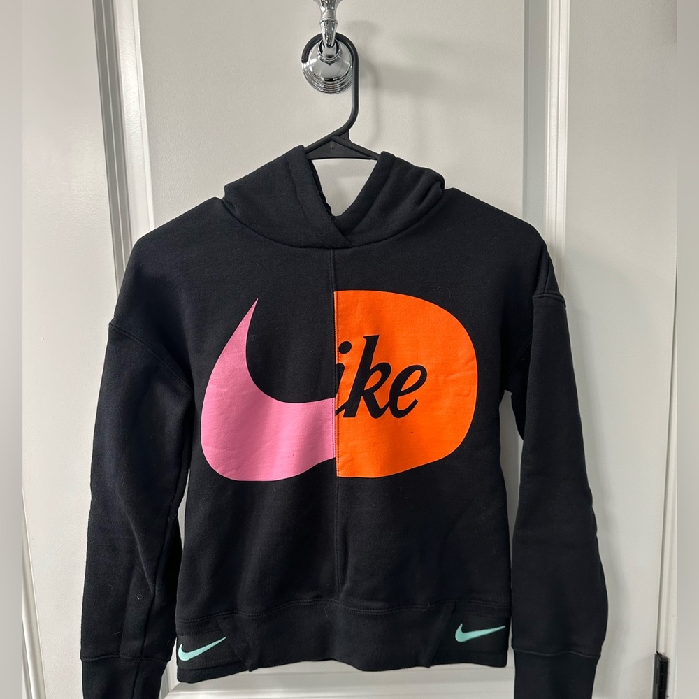 Girls black Nike a hoodie size large